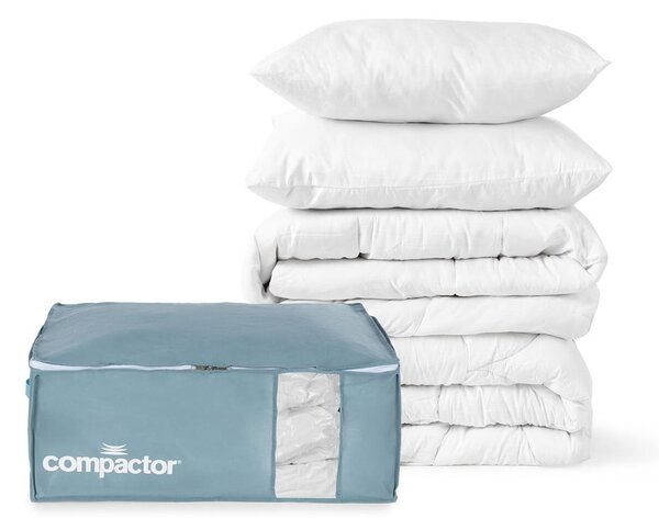 Vakuumske plastične škatle za shranjevanje oblačil v kompletu 3 ks 65x45x27 cm Blue Edition – Compactor