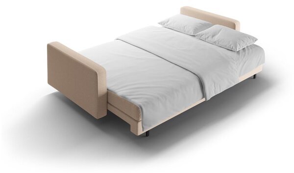 Bež raztegljiva sedežna garnitura s prostorom za shranjevanje 222 cm Bali – Cosmopolitan Design