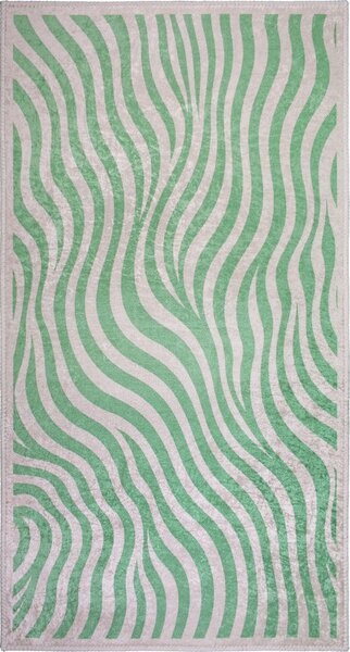 Zelena pralna preproga 60x100 cm Green Zebra – Vitaus
