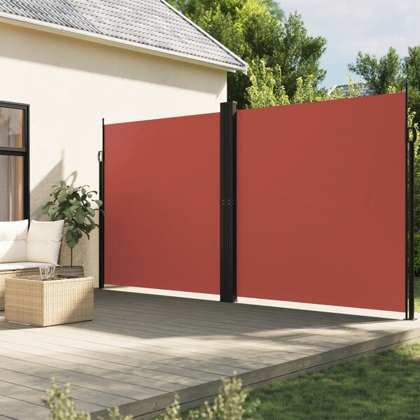 VidaXL Zložljiva stranska tenda terakota 200x600 cm