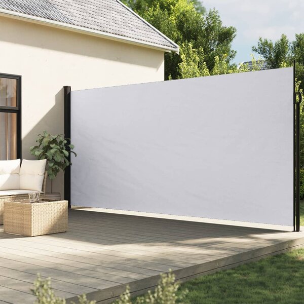 VidaXL Zložljiva stranska tenda bela 220x500 cm