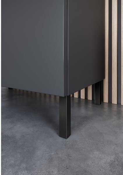 Antracitno siva visoka ozka kopalniška omarica 30x120 cm Arcena – Germania