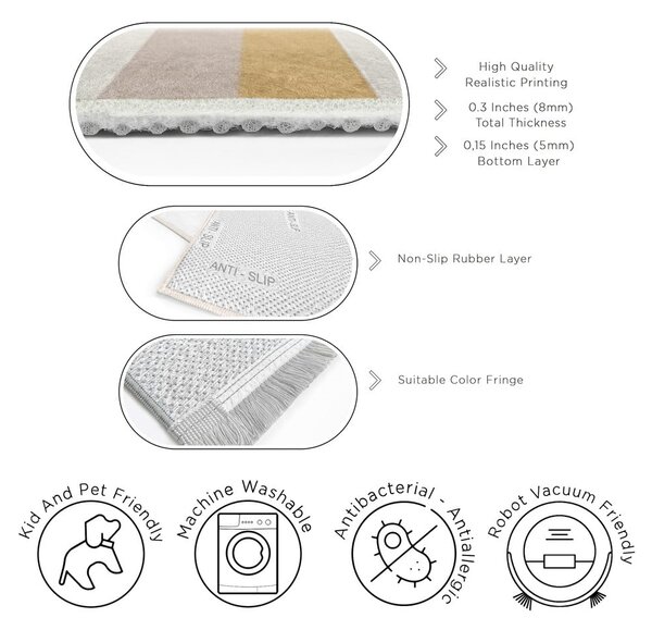 Pralen tekač 80x200 cm Rosy Bandas – Mila Home