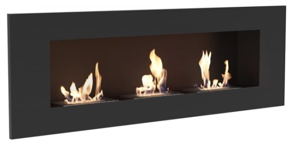 Kratki DELTA3/TUV - Vgradni BIO kamin DELTA3 40x120 cm 3x1,1kW črna