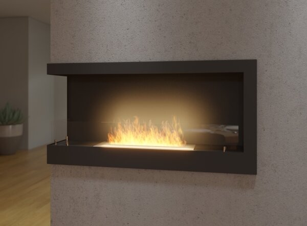 InFire - Kotni BIO kamin 45x90 cm 3kW črna