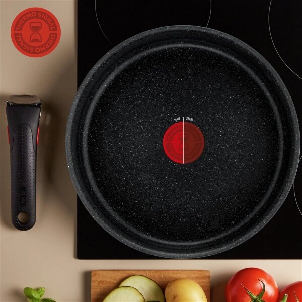 Tefal - Set kuhinjske posode 7 kom. INGENIO BLACK STONE