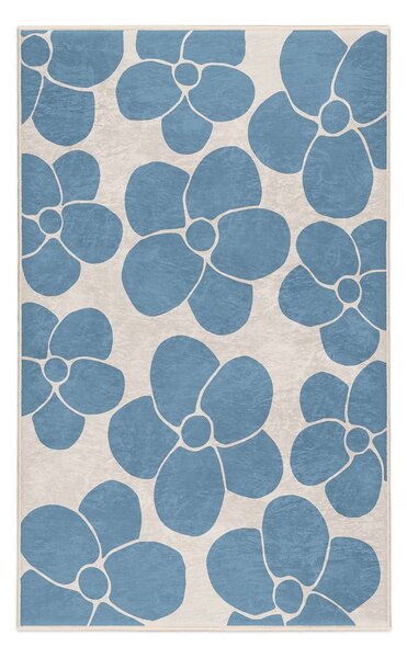 Modra pralna preproga 60x100 cm Blue Meadow – Mila Home