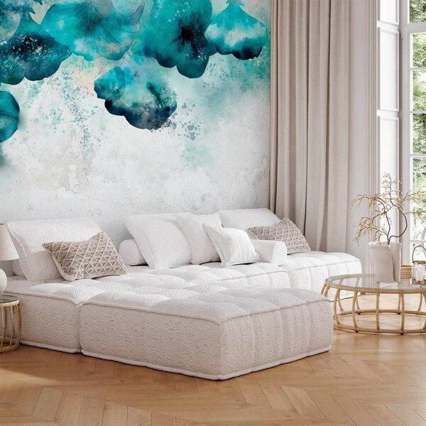 Artgeist Fototapeta Blue Poppies, 150x105cm