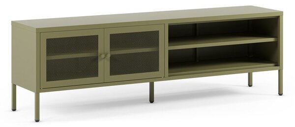 Zelena kovinska TV omarica 160x50x35 cm Fayna – Marckeric