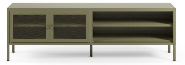 Zelena kovinska TV omarica 160x50x35 cm Fayna – Marckeric
