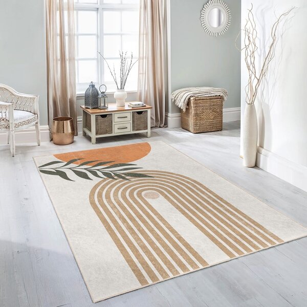 Kremno bela pralna preproga 120x180 cm Dot Arch – Mila Home