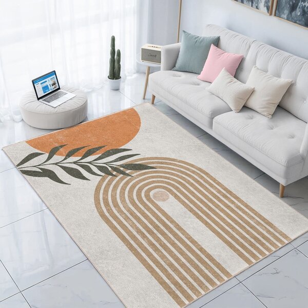 Kremno bela pralna preproga 120x180 cm Dot Arch – Mila Home