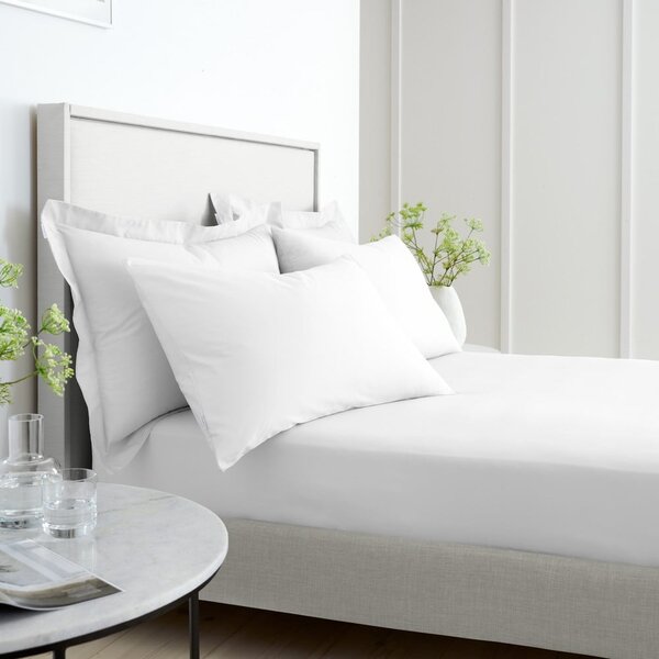 Bela napenjalna rjuha iz bombažnega perkala 90x190 cm Cotton Percale – Bianca