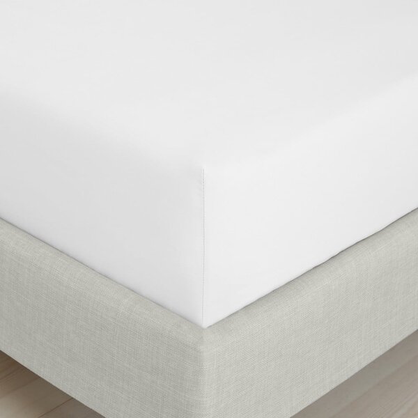 Bela napenjalna rjuha iz bombažnega perkala 90x190 cm Cotton Percale – Bianca