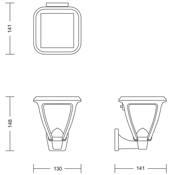 Philips - LED Solarna stenska svetilka VAPORA LED/1,5W/3,7V IP44