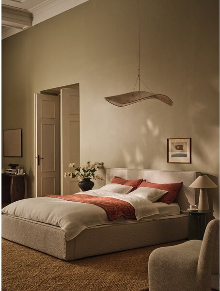 Kremno belo oblazinjeno vzglavje 249x100 cm Olivia – Micadoni