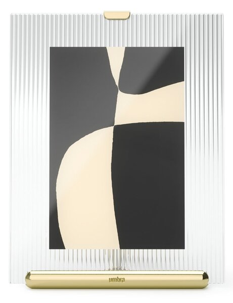 Steklen stoječ okvir v zlati barvi 16x20 cm Flute – Umbra