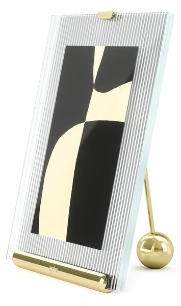 Steklen stoječ okvir v zlati barvi 16x20 cm Flute – Umbra