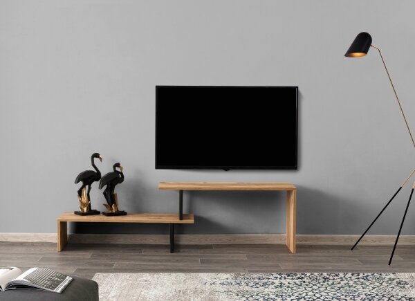 TV miza OVIT 44x153 cm rjava/črna