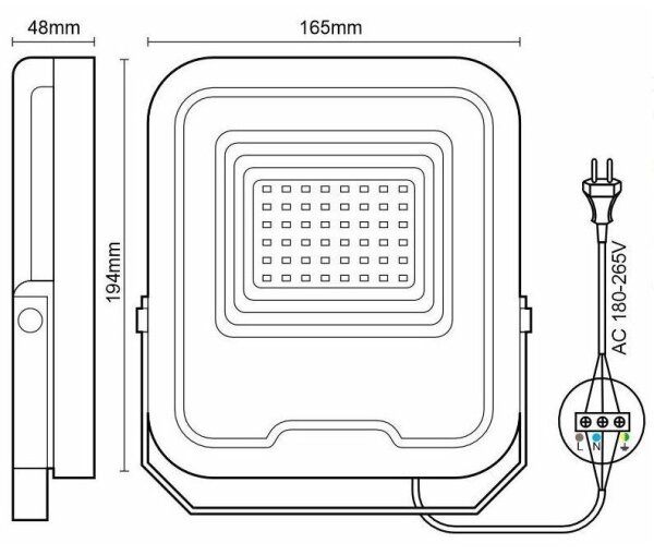 LED RGB Zatemnitveni reflektor LED/30W/230V 3000K-6500K Wi-Fi Tuya IP65