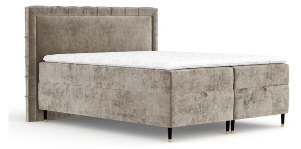 Bež boxspring postelja s prostorom za shranjevanje 180x200 cm Voyage – Maison de Rêve