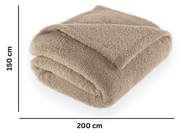 Sivorjava odeja iz mikropliša 150x200 cm Cocoon – Tiseco Home Studio
