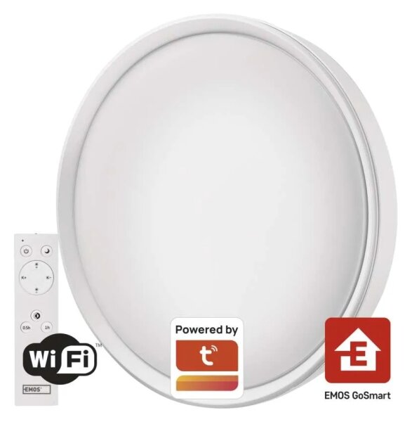 LED Zatemnitvena stropna svetilka GoSmart LED/45W/230V Wi-Fi Tuya + Daljinski upravljalnik