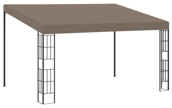 VidaXL Paviljon za namestitev na steno 4x3 m taupe blago