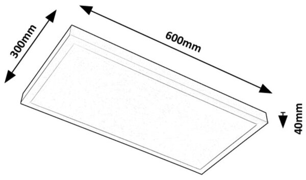 Rabalux 71077 - LED Nadgradni panel DAMEK LED/24W/230V 4000K 60x30 cm