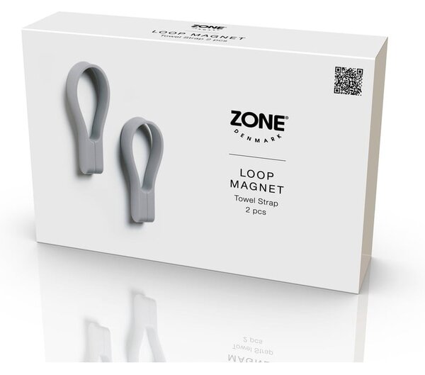 Svetlo siva silikonska sponka za brisače 2 ks Loop – Zone
