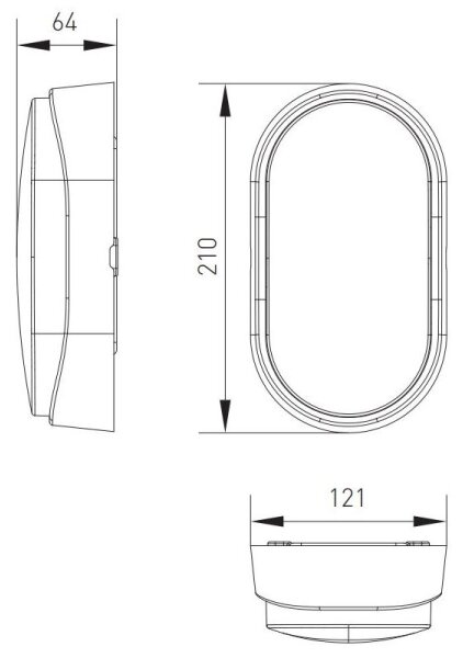 LED Zunanja stropna svetilka LED/12W/230V 3000/4000/6500K IP65 bela