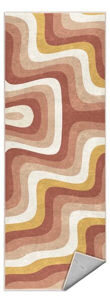 Oker rumen/prašno rožnat pralen tekač 60x230 cm Creamy Strawberry Swirl – Mila Home