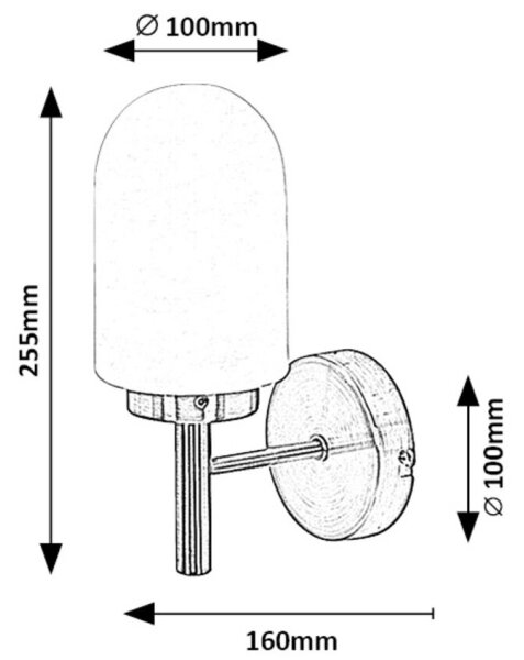 Rabalux 71060 - Kopalniška stenska svetilka ZENKAI 1xE14/10W/230V IP44 bron