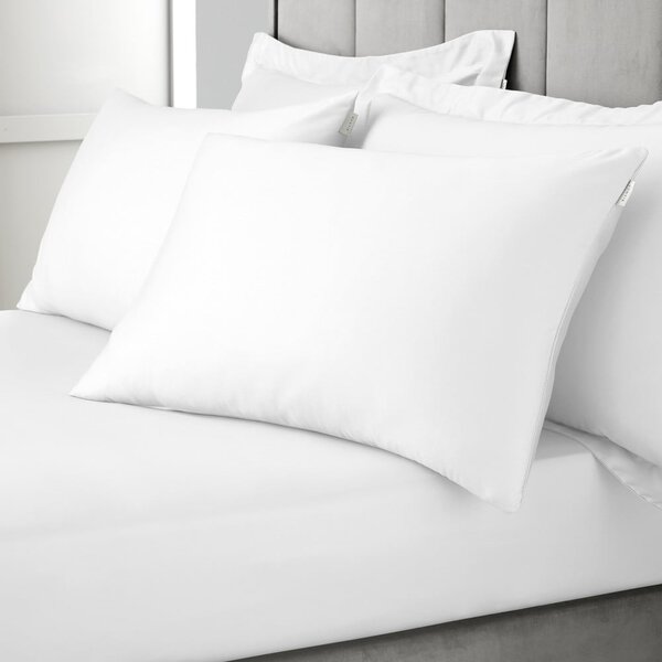Bela podaljšana posteljnina za zakonsko posteljo iz bombažnega satena 230x220 cm Cotton Sateen – Bianca