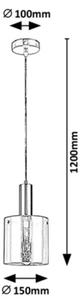 Rabalux 5249 - Lestenec na vrvici DONATI 1xE27/60W/230V