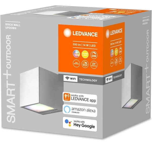 Ledvance - LED RGBW Zatemnitvena zunanja svetilka BRICK LED/14W/230V Wi-Fi IP44