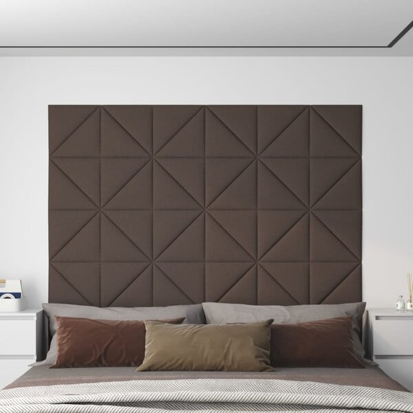 VidaXL Stenski paneli 12 kosov taupe 30x30 cm blago 0,54 m²