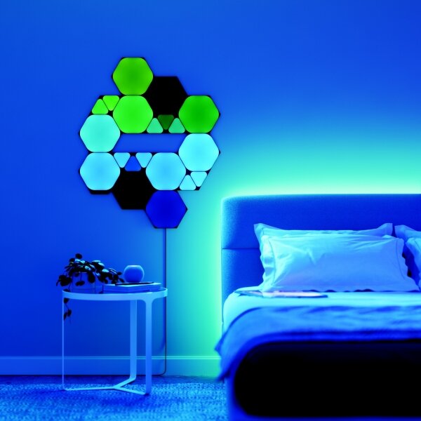 Nanoleaf NL48-1101TW-10PK-SET 10x LEDRGBW Zatemnitveni panel 0,54W/230V 1200-6500K Wi-Fi