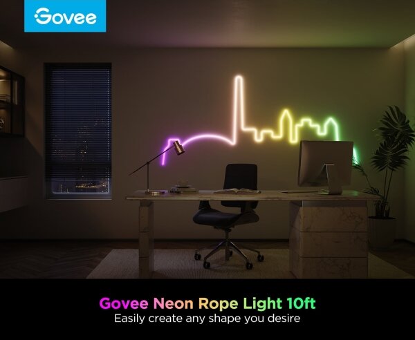 Govee - Neon 2 MATTER upogljiv LED trak 3m RGBIC Wi-Fi IP67