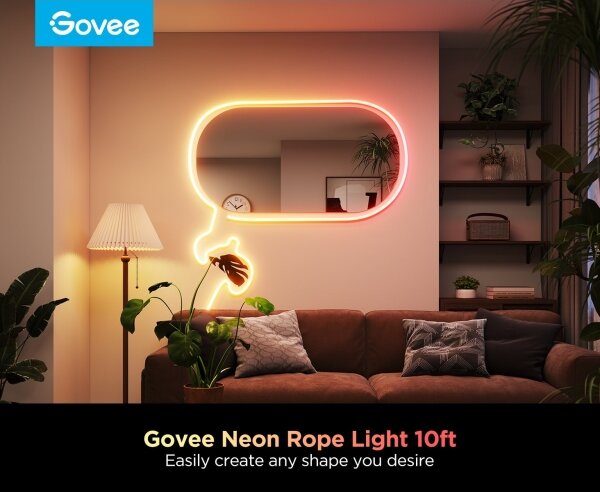 Govee - Neon 2 MATTER upogljiv LED trak 3m RGBIC Wi-Fi IP67