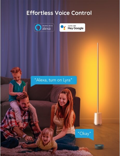 Govee - LED Talna svetilka Lyra Smart RGBICWW 2200-6500K Wi-Fi + Daljinski upravljalnik