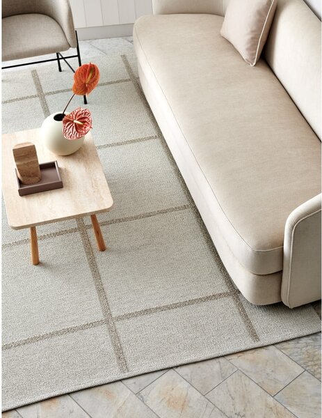 Kremno bela notranja in zunanja preproga 70x100 cm Ada Fossil – Pappelina
