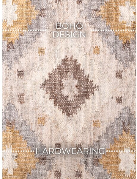 Kremno bela ročno tkana preproga iz jute 120x170 cm Roya Imani – Elle Decoration