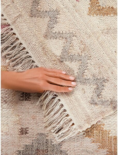 Kremno bela ročno tkana preproga iz jute 120x170 cm Roya Imani – Elle Decoration