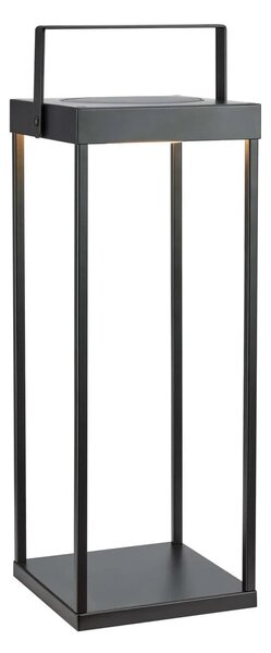 Črna zunanja solarna LED lanterna s polnjenjem na USB (višina 53 cm) Pure – Markslöjd