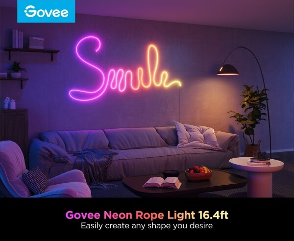 Govee - Neon 2 MATTER upogljiv LED trak 5m RGBIC Wi-Fi IP67