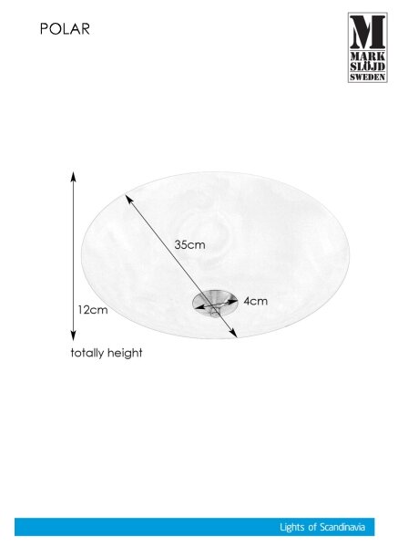 Markslöjd 107360 - Stropna svetilka POLAR 2xE14/40W/230V pr. 35 cm