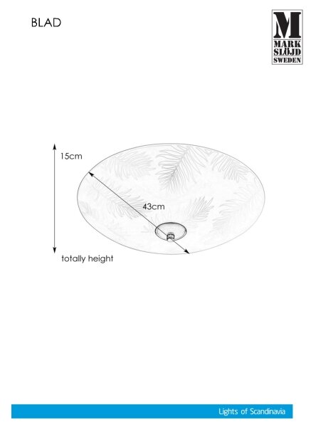 Markslöjd 107755 - Stropna svetilka BLAD 3xE14/40W/230V pr. 43 cm