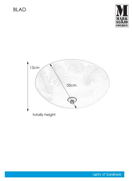 Markslöjd 107754 - Stropna svetilka BLAD 2xE14/40W/230V pr. 35 cm