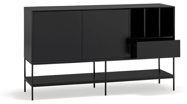 Črna komoda 166x98x45 cm Platt – Teulat